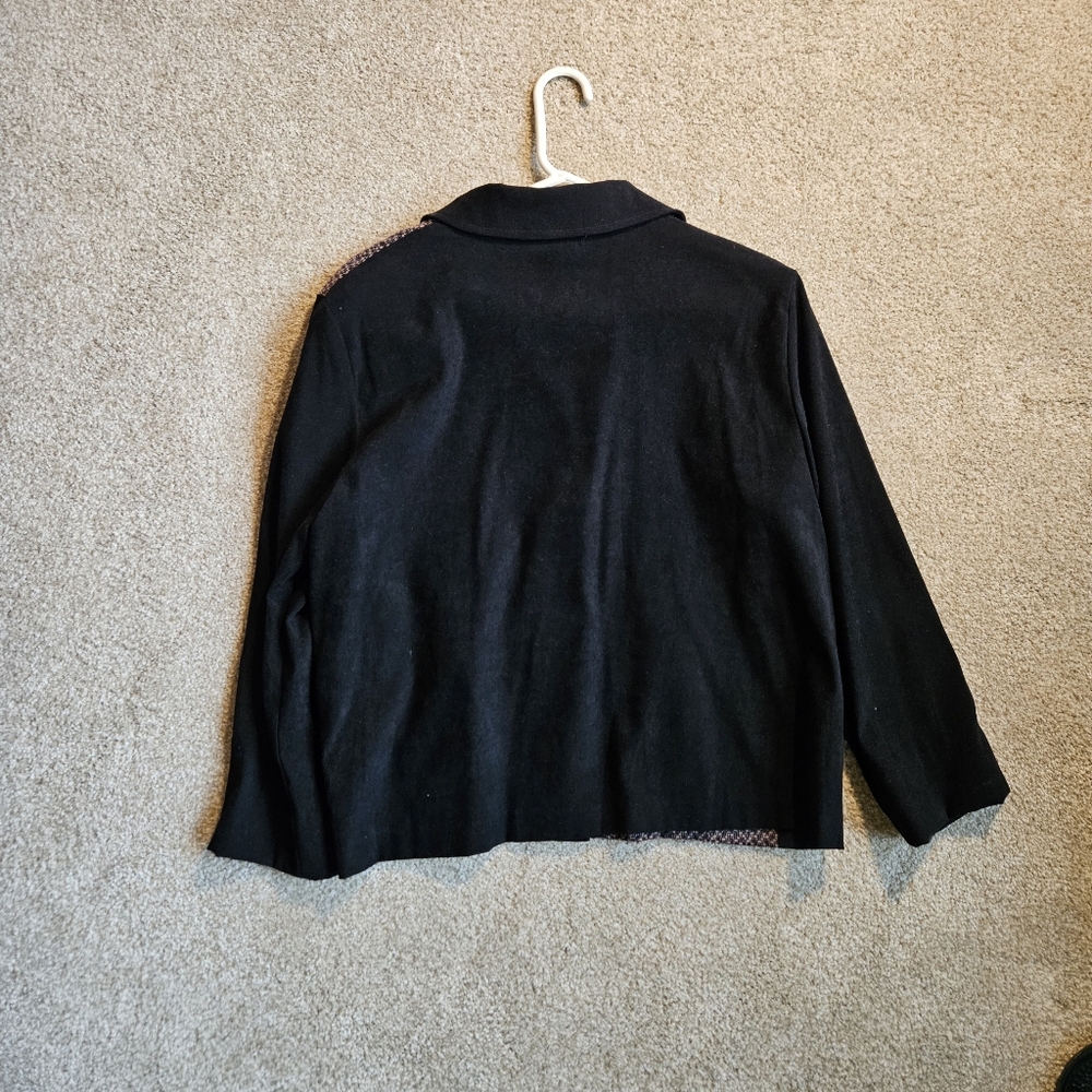 Robyne Faune | Size 14P Women's | Black and Patchwork Button-Up Jacket - Picture 5 of 10